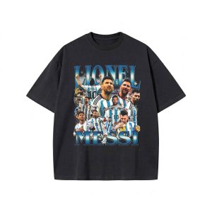 Vintage Lionel Messi Shirt - Football, Soccer Custom Vintage Design, High Quality T Shirt, Argentina, Inter Miami